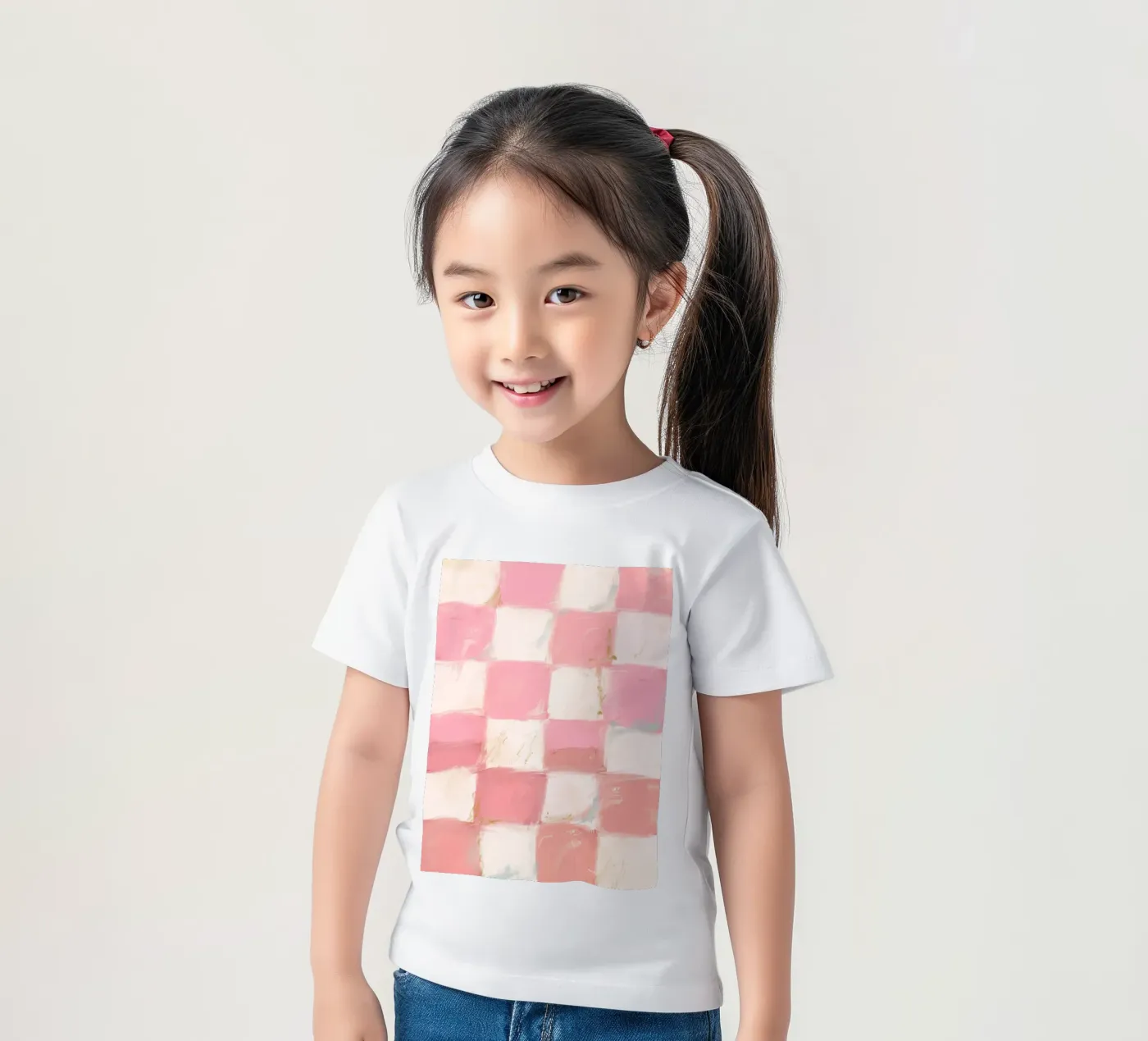 Pink Checks t-shirt bambini da treechild