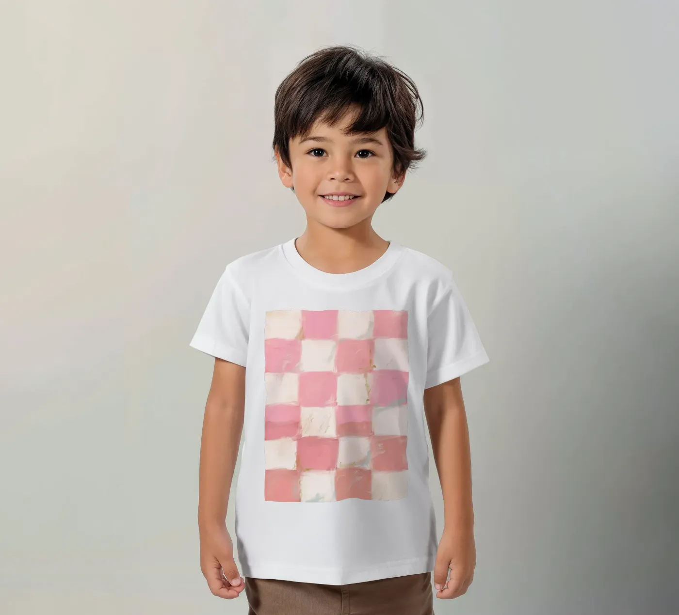 Pink Checks t-shirt bambini da treechild