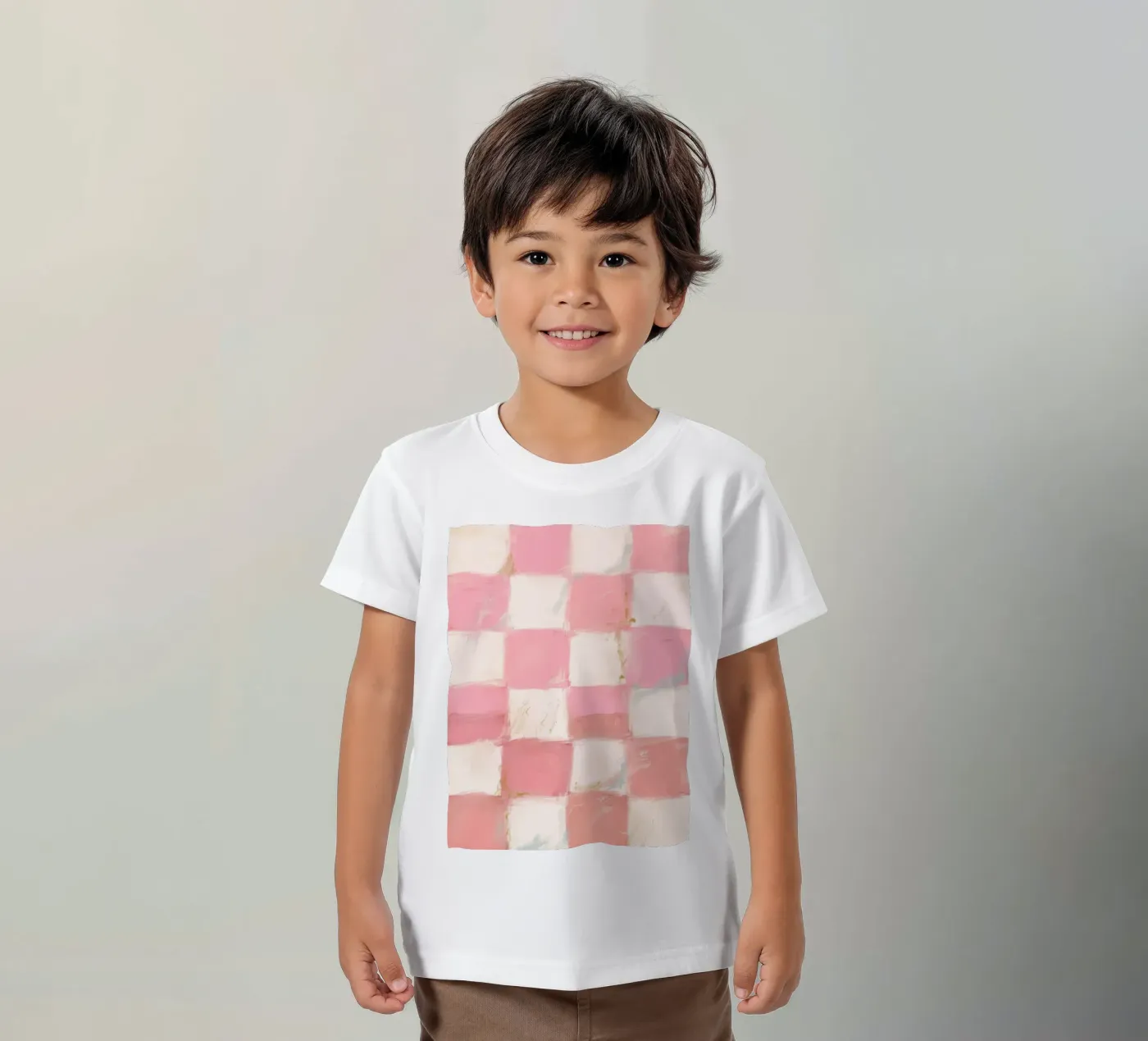 Pink Checks t-shirt bambini da treechild