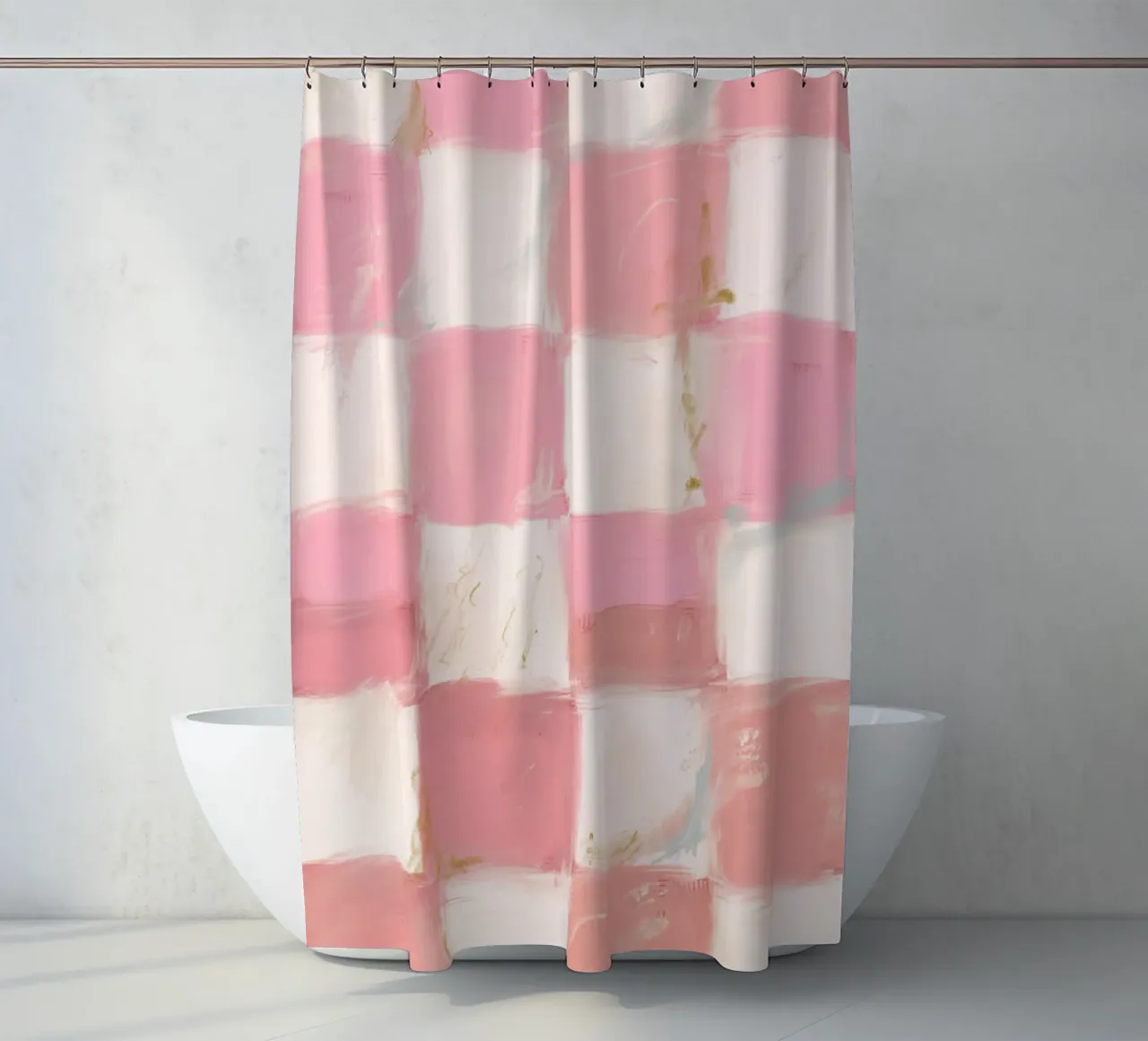 Pink Checks tenda da doccia da treechild