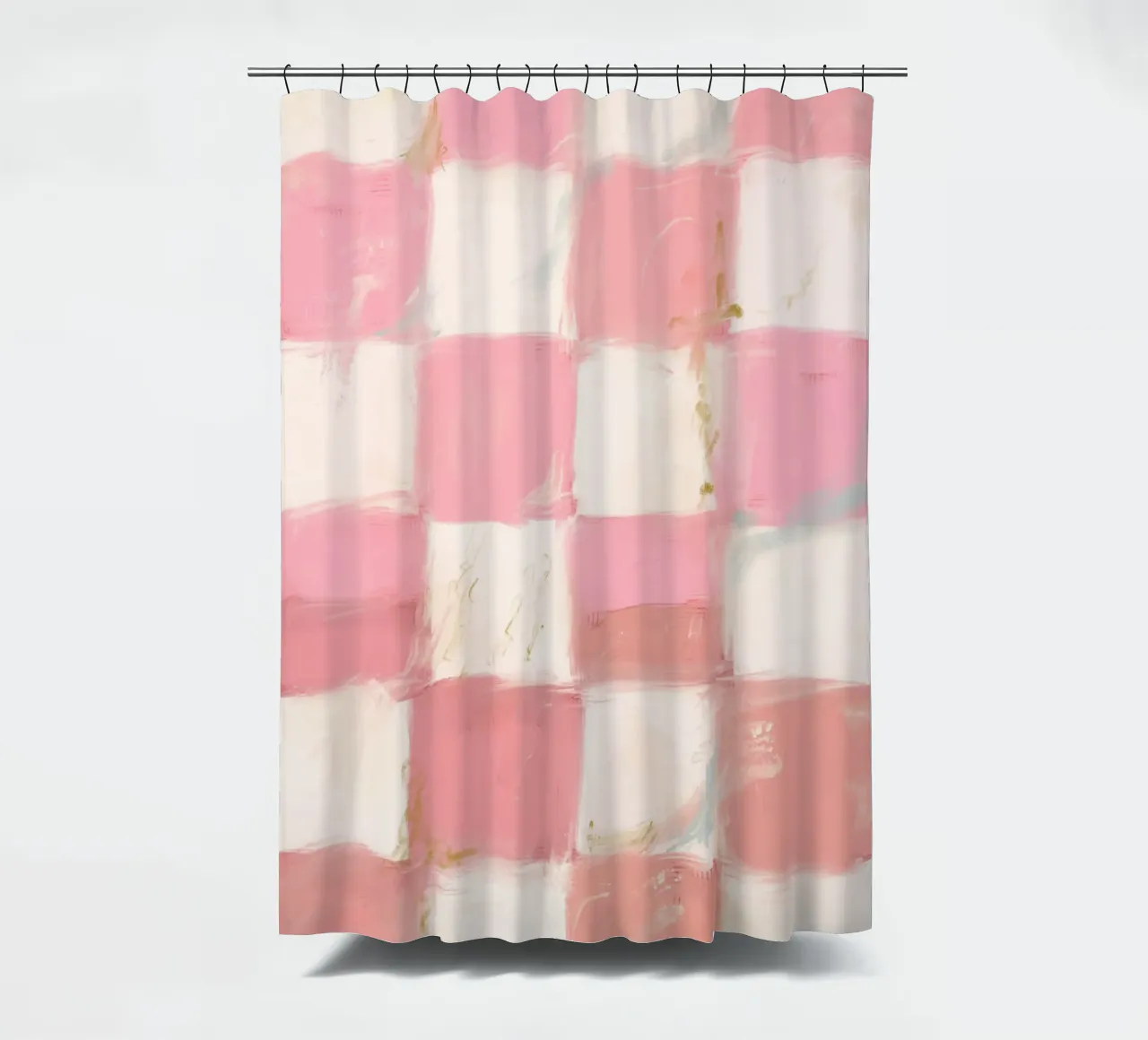 Pink Checks tenda da doccia da treechild