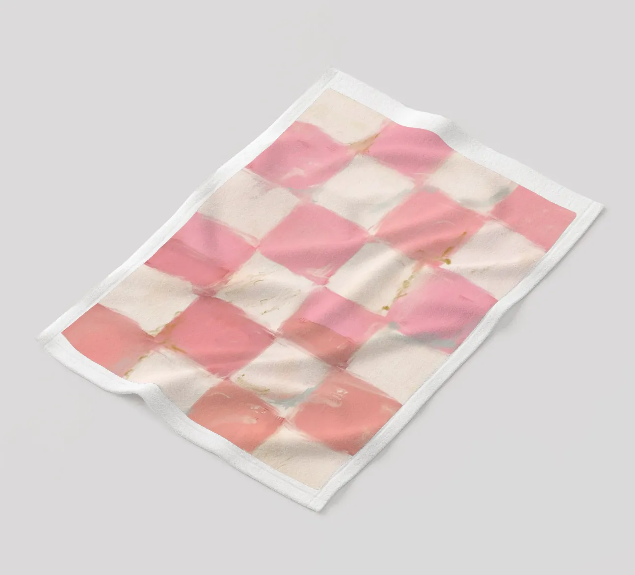Pink Checks coperta in pile da treechild