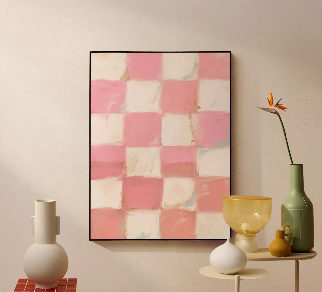 Pink Checks plexiglass da treechild