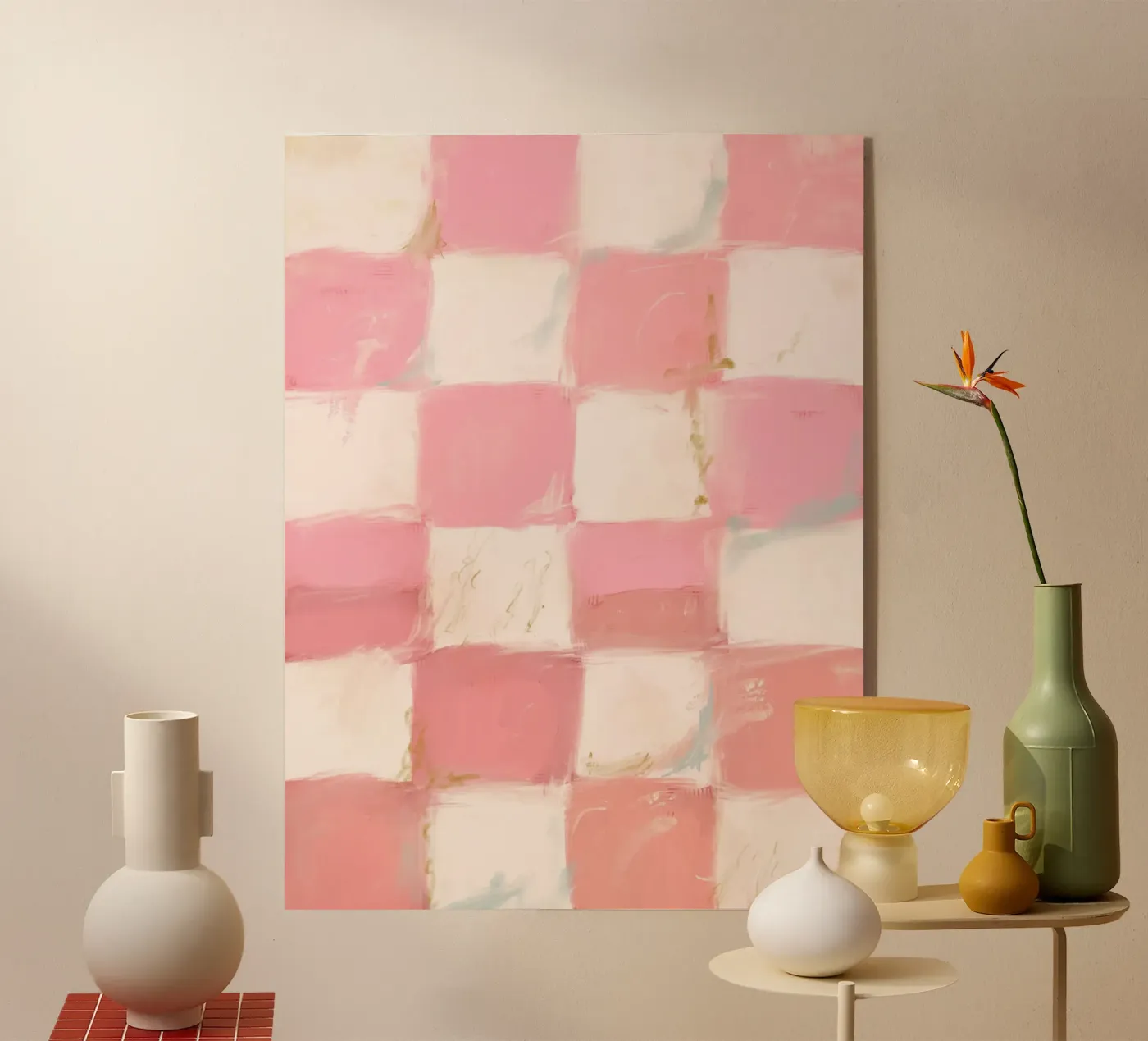 Pink Checks plexiglass da treechild