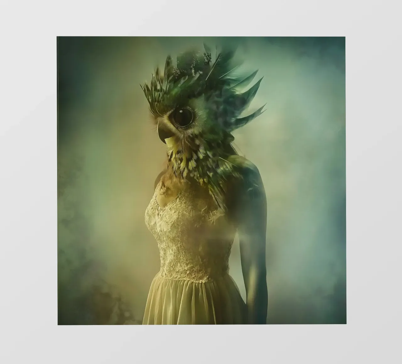 Ragazza testa di gufo telo in pvc da Motivate-Today