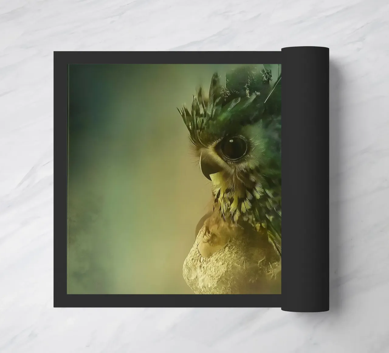 Ragazza testa di gufo zerbino da Motivate-Today