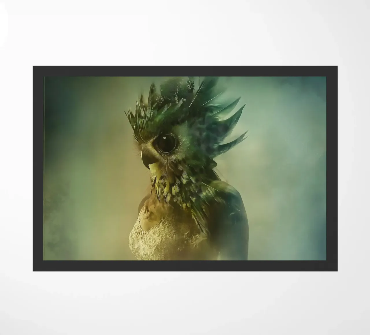 Ragazza testa di gufo zerbino da Motivate-Today