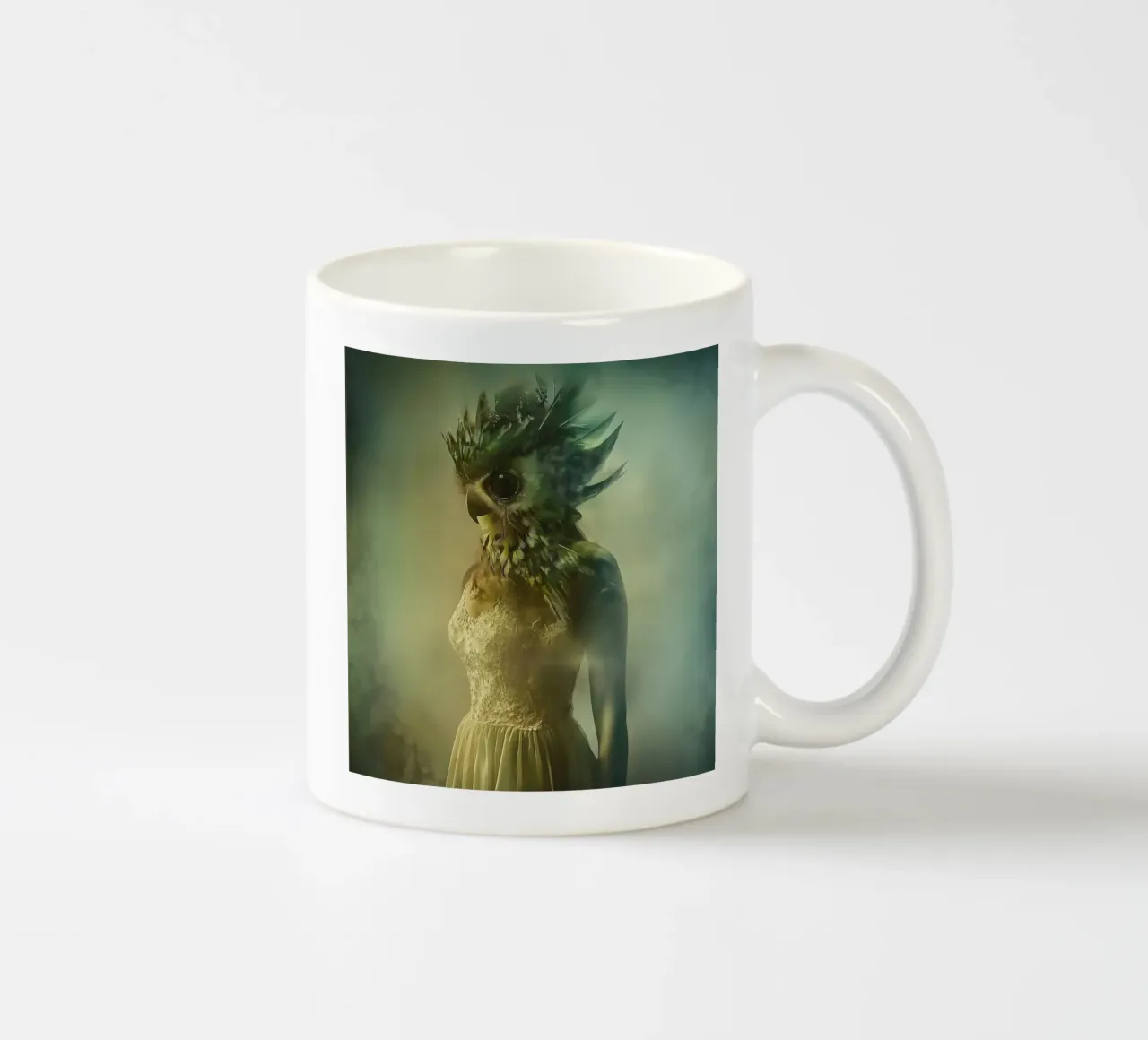 Ragazza testa di gufo tazza in ceramica da Motivate-Today