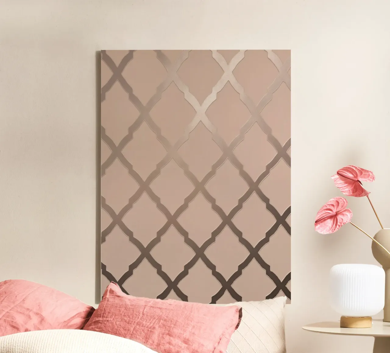 Struttura in oro rosa Eleganza tela con Cornice a cassetta da Carinaprint