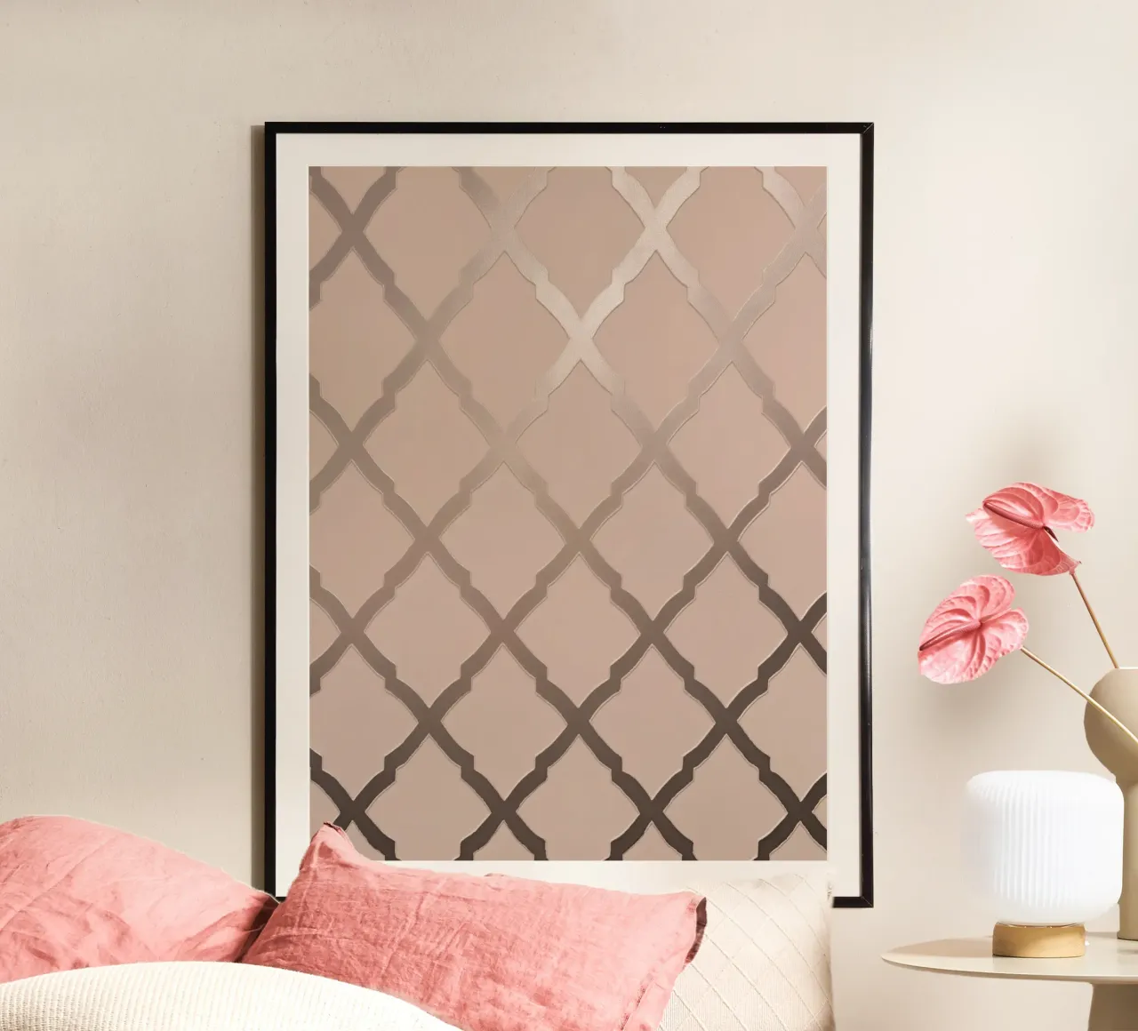 Struttura in oro rosa Eleganza poster con telaio in alluminio da Carinaprint