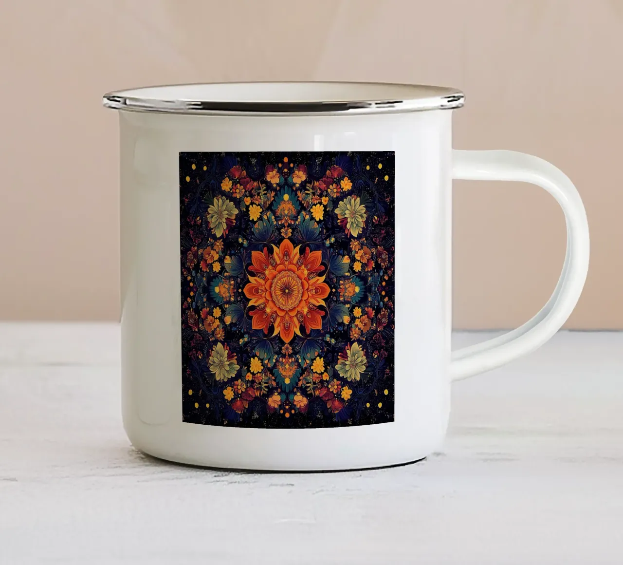 Wildflower Serenade tazza in smalto da Artful Bloom