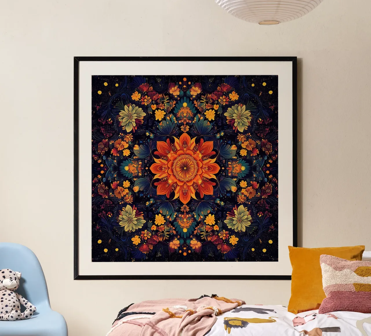 Wildflower Serenade poster con telaio in legno da Artful Bloom