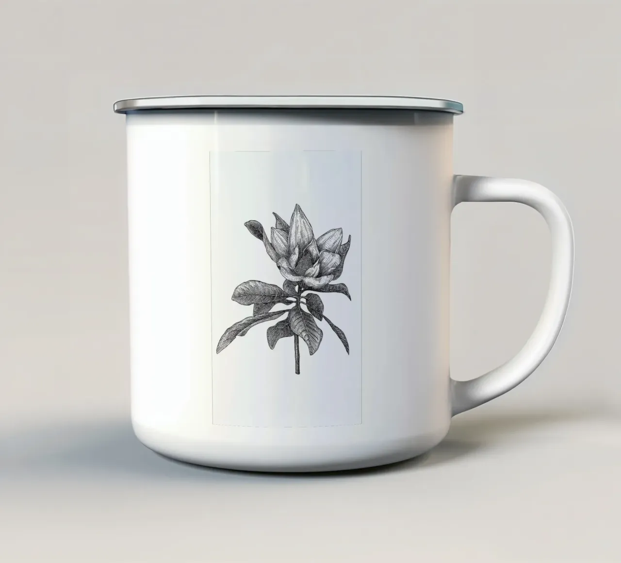 Magnolia tazza in smalto da Pen & Ink