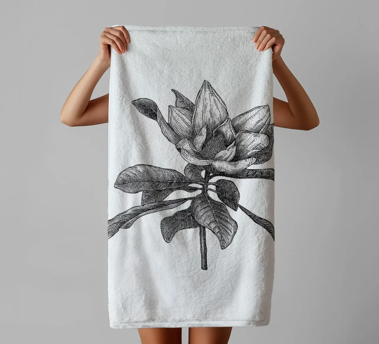 Magnolia asciugamano da bagno da Pen & Ink