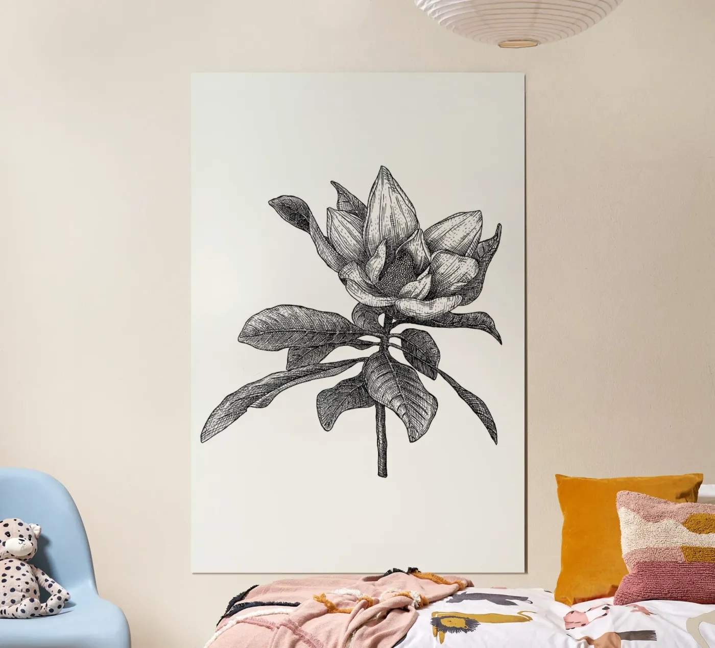 Magnolia poster van Pen & Ink
