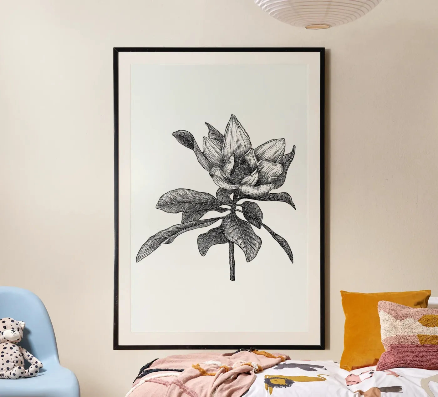 Magnolia poster van Pen & Ink