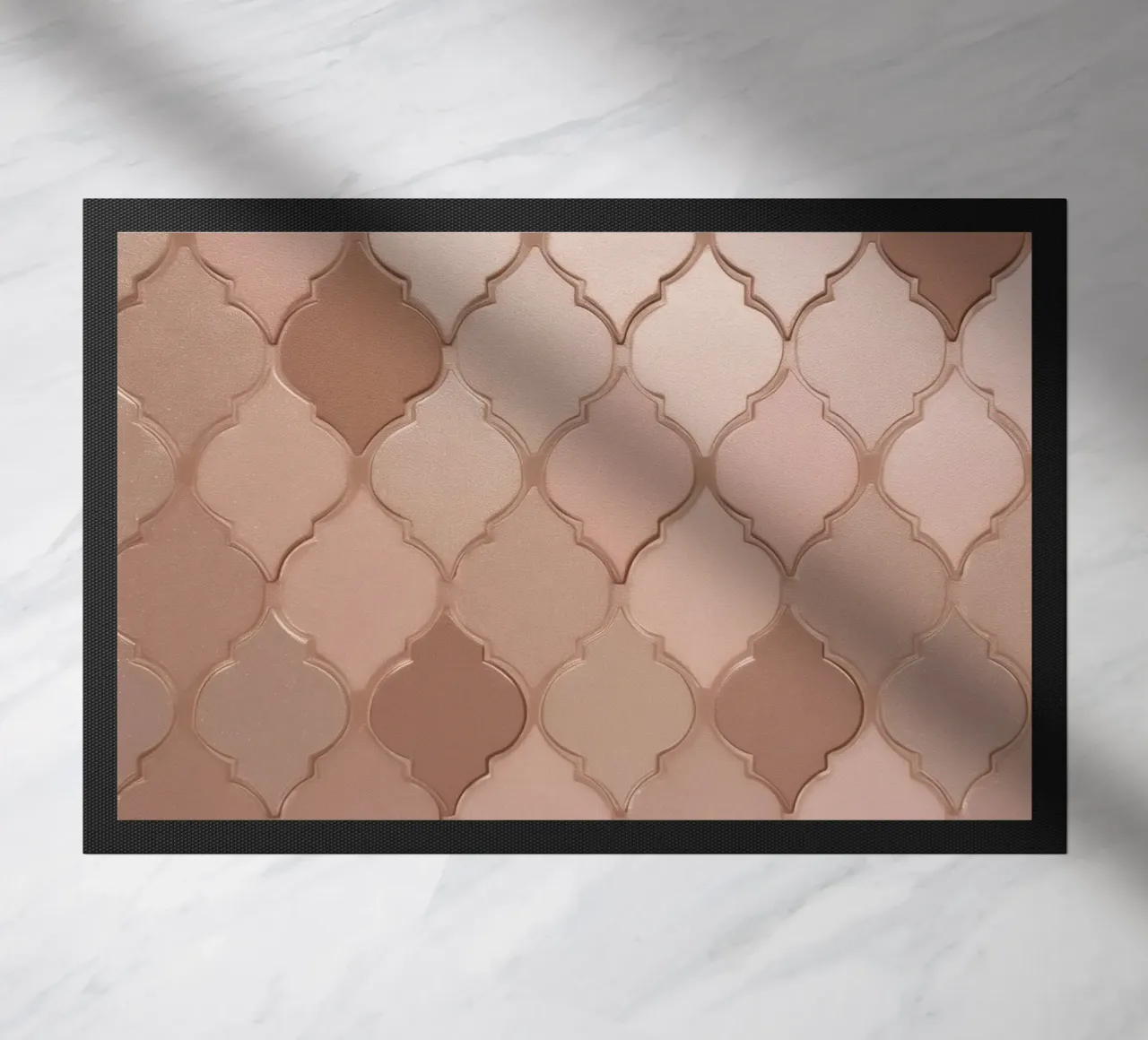 Rose gold chic pattern doormat by Carinaprint