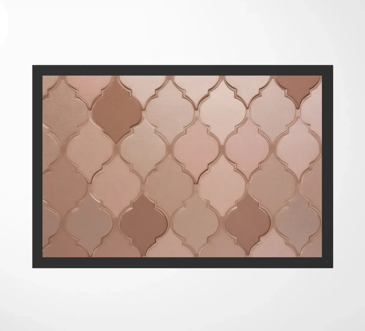 Rose gold chic pattern doormat by Carinaprint