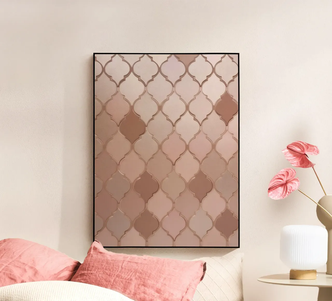 Rose gold chic pattern plexiglass da Carinaprint