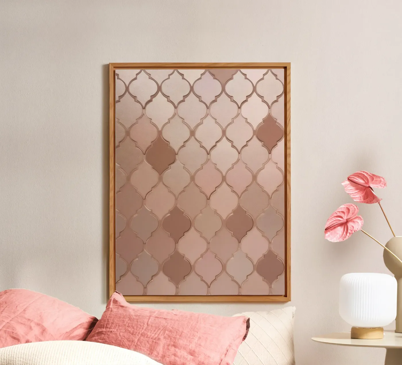 Rose gold chic pattern alluminio dibond da Carinaprint