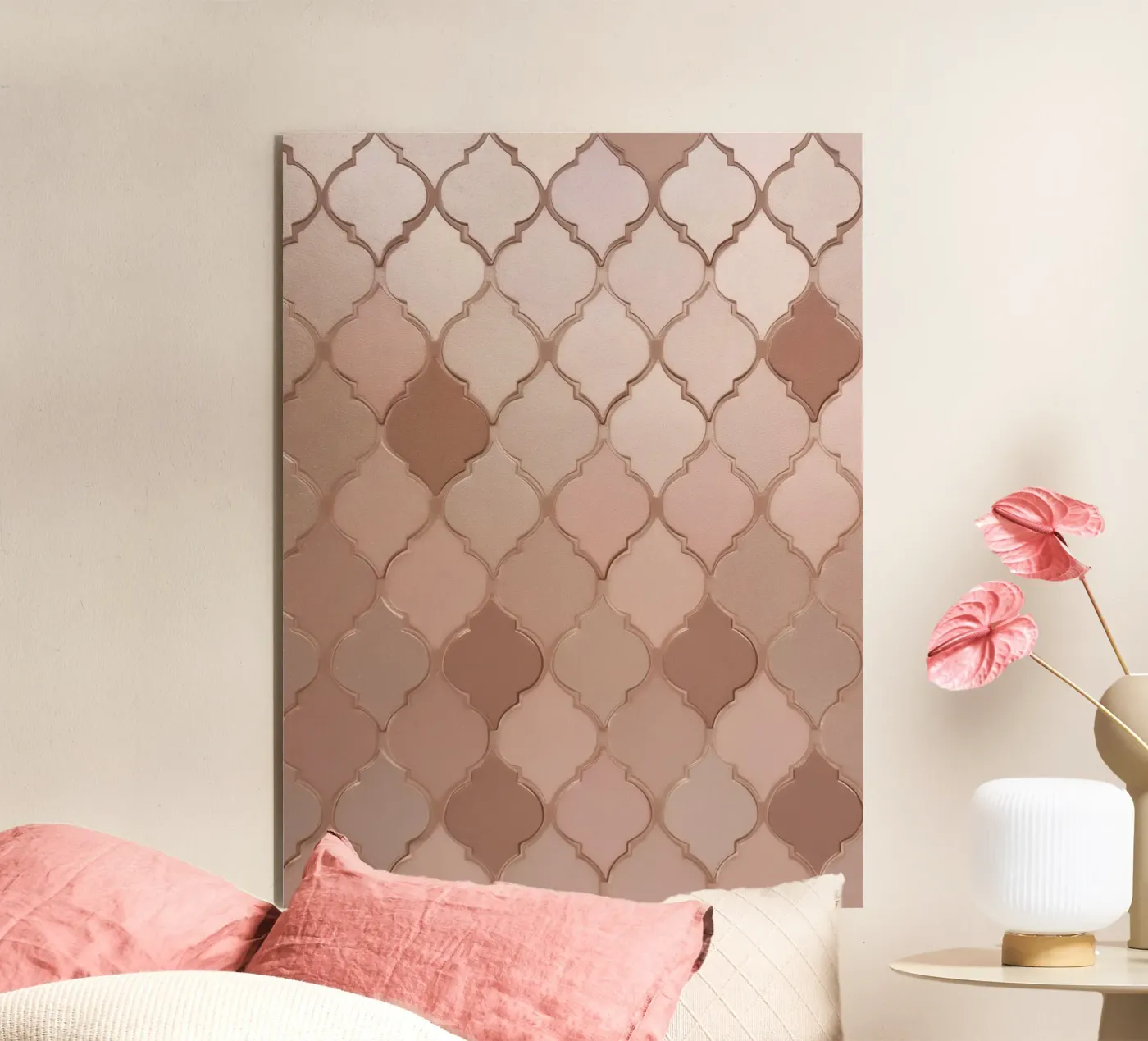 Rose gold chic pattern alluminio dibond da Carinaprint