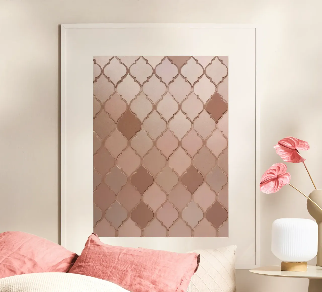 Rose gold chic pattern poster by Carinaprint