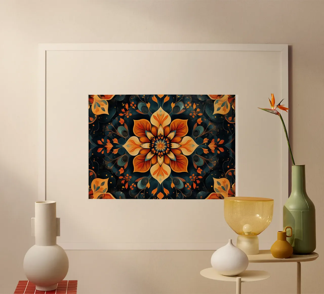 The Secret Garden’s Heart poster con telaio in plastica da Artful Bloom