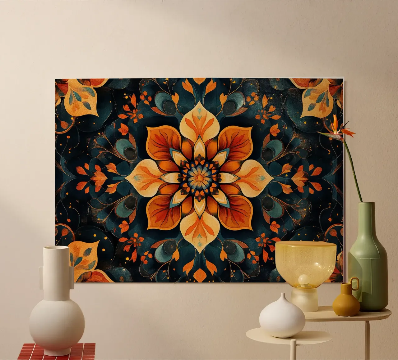 The Secret Garden’s Heart poster con telaio in plastica da Artful Bloom