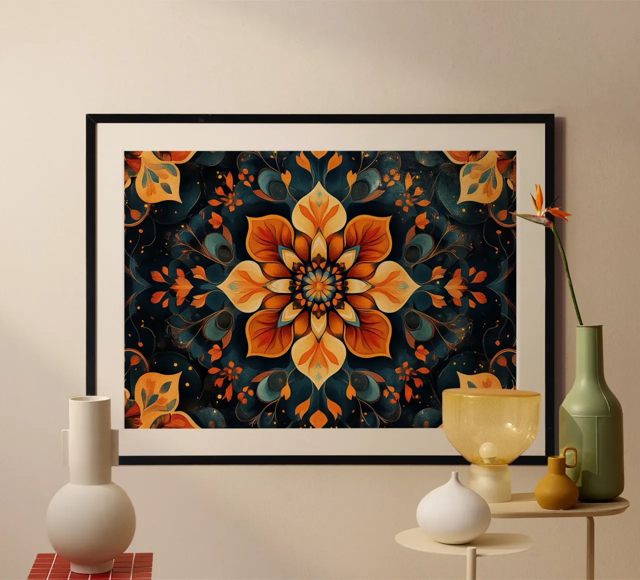 The Secret Garden’s Heart poster con telaio in plastica da Artful Bloom