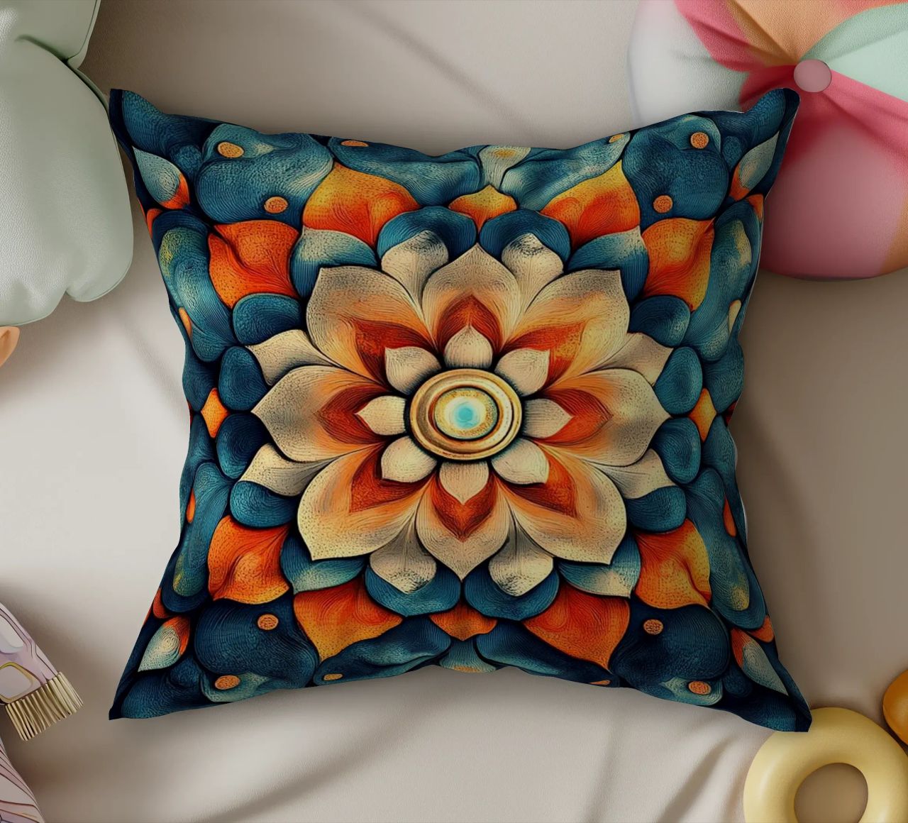 Vibrant Fields Forever cuscino da Artful Bloom