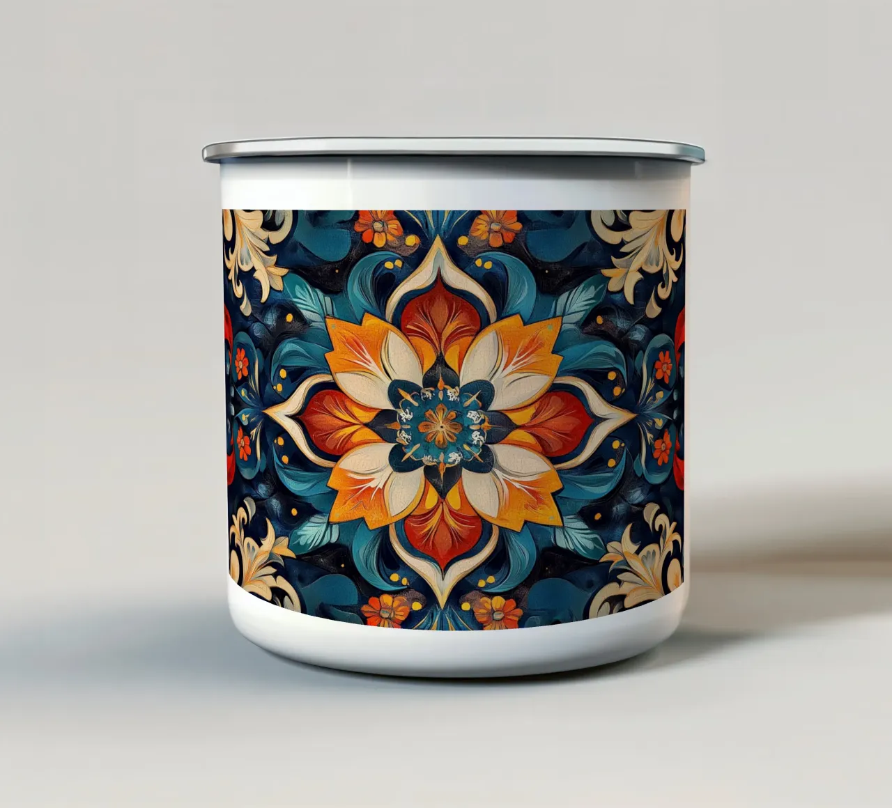 Wild Blooms Unbound taza de esmalte de Artful Bloom
