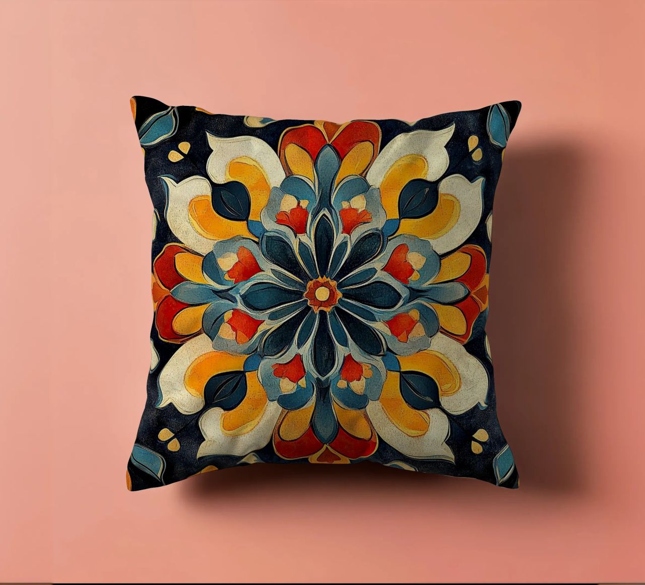 A Canvas of Blossoms decorative cushion by Artful Bloom