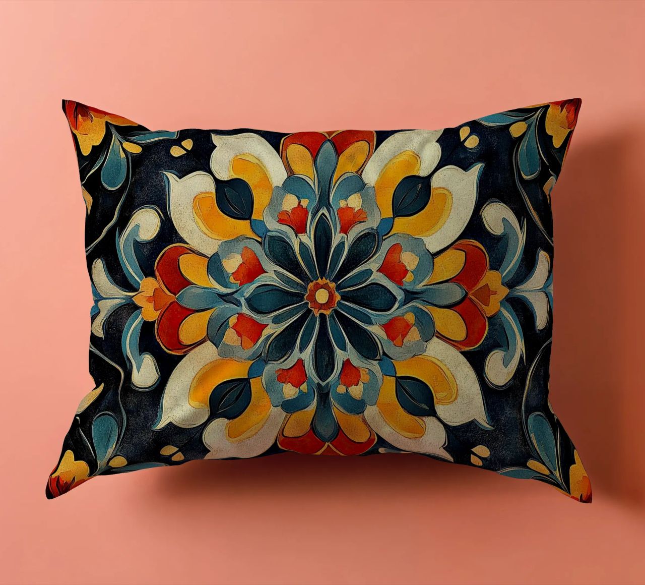 A Canvas of Blossoms decorative cushion by Artful Bloom