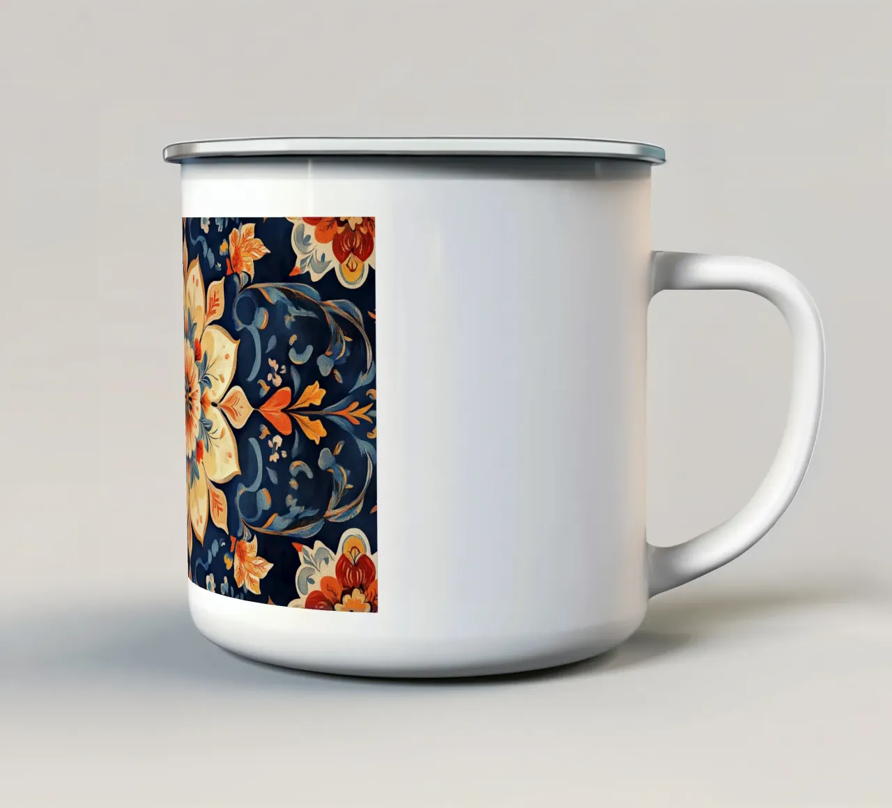 Serenity Among the Flowers tazza in smalto da Artful Bloom