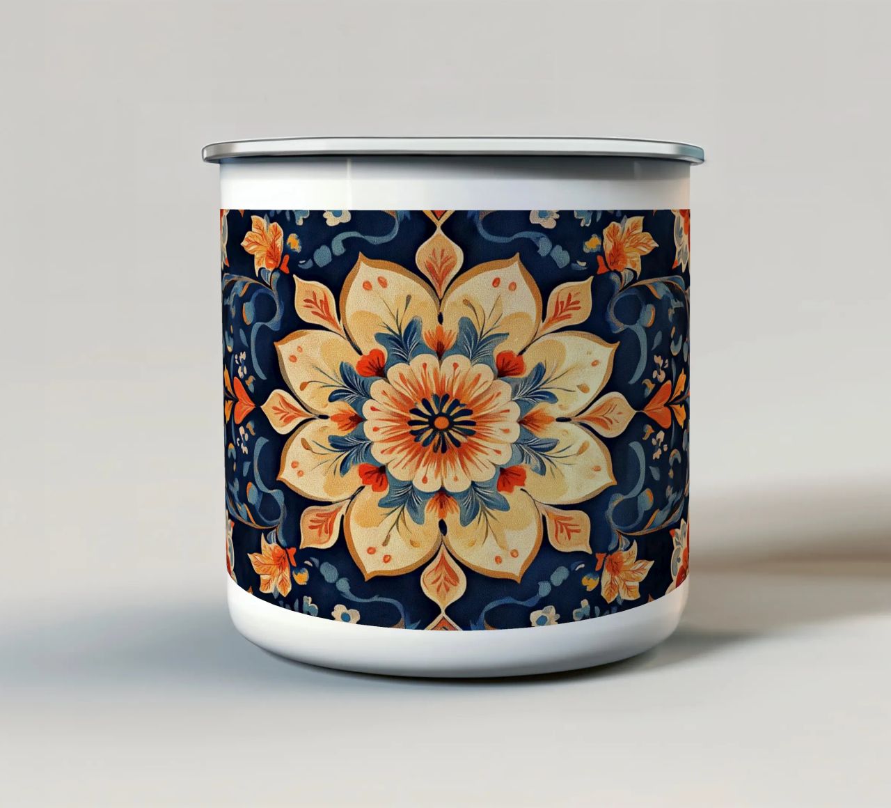 Serenity Among the Flowers tazza in smalto da Artful Bloom