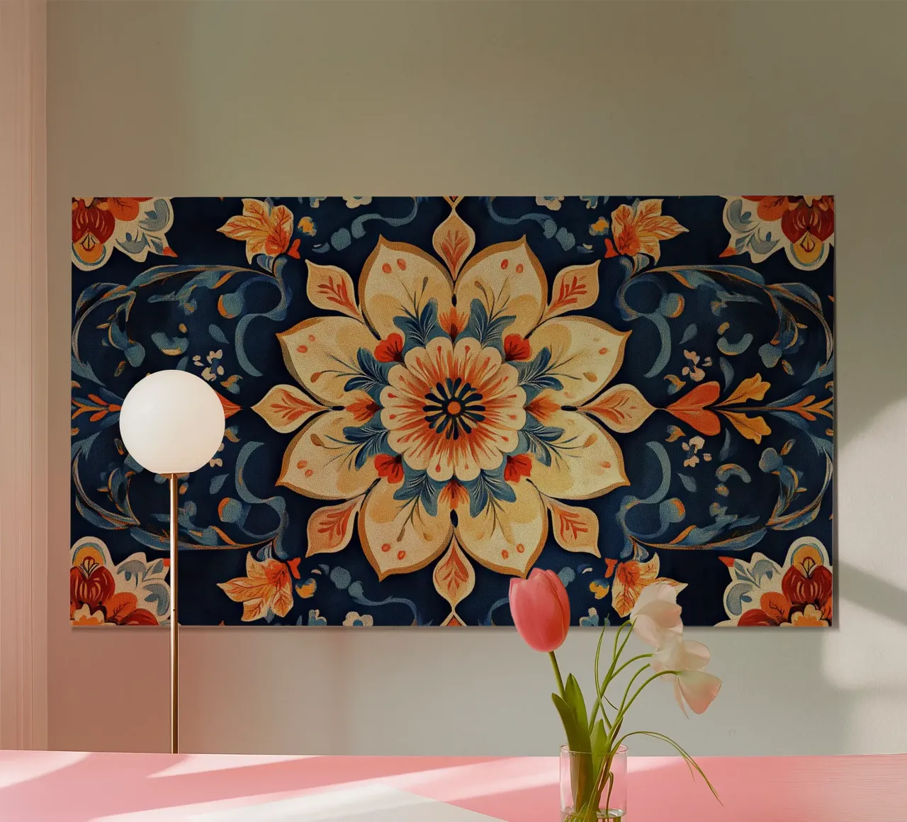 Serenity Among the Flowers poster con telaio in legno da Artful Bloom