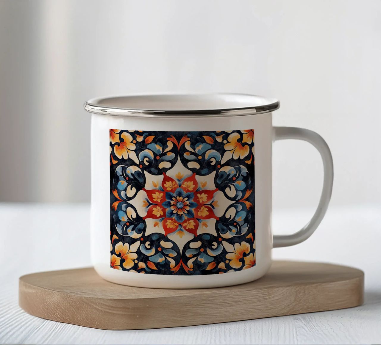 Vibrant Fields Forever tazza in smalto da Artful Bloom