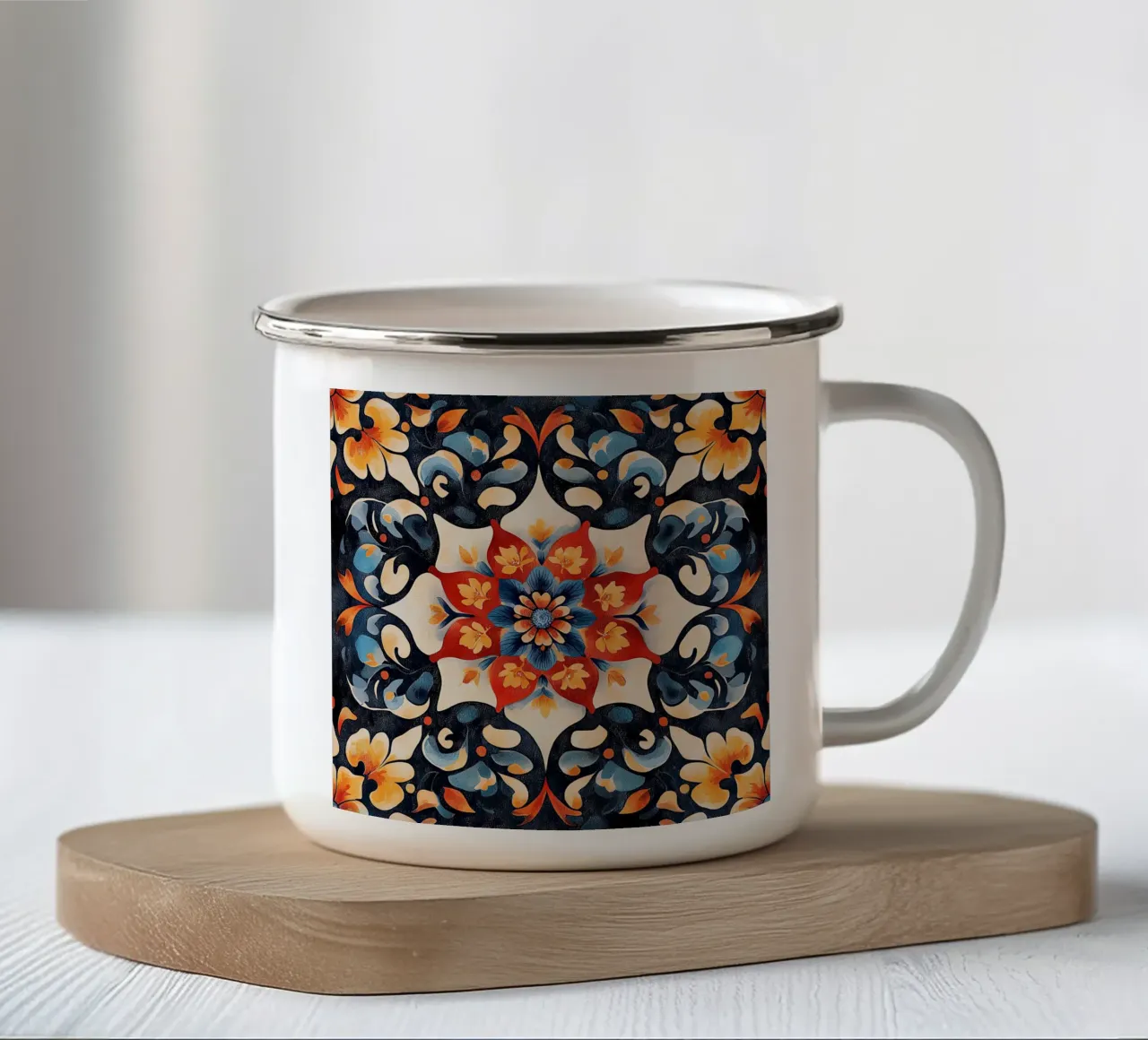 Vibrant Fields Forever emaille mok van Artful Bloom