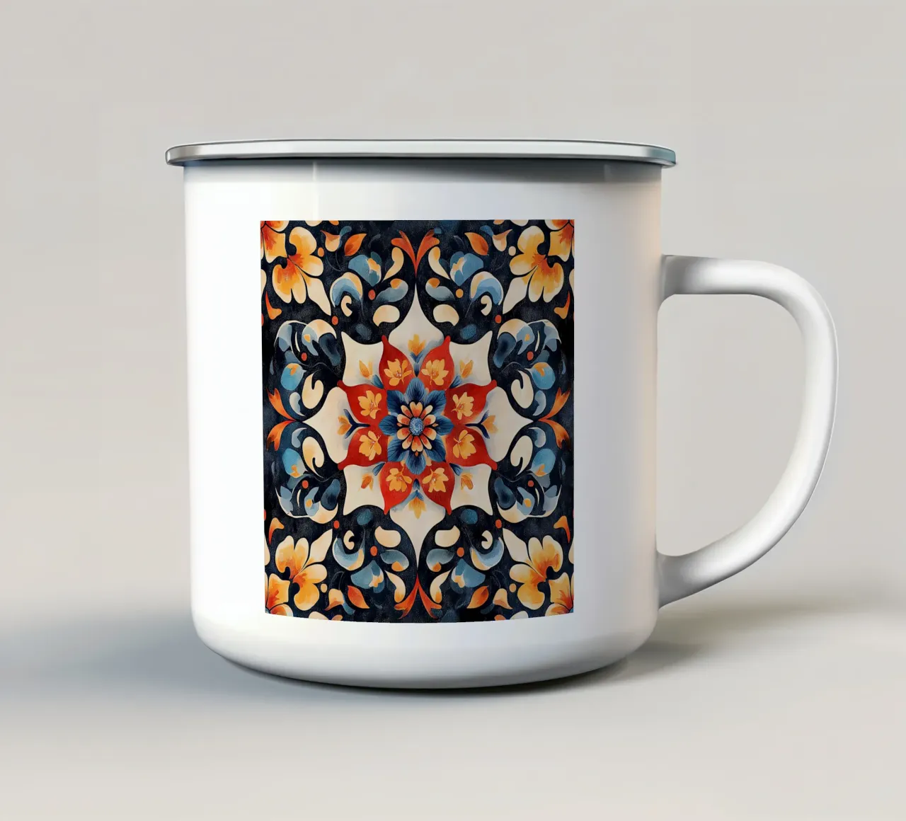 Vibrant Fields Forever emaille mok van Artful Bloom