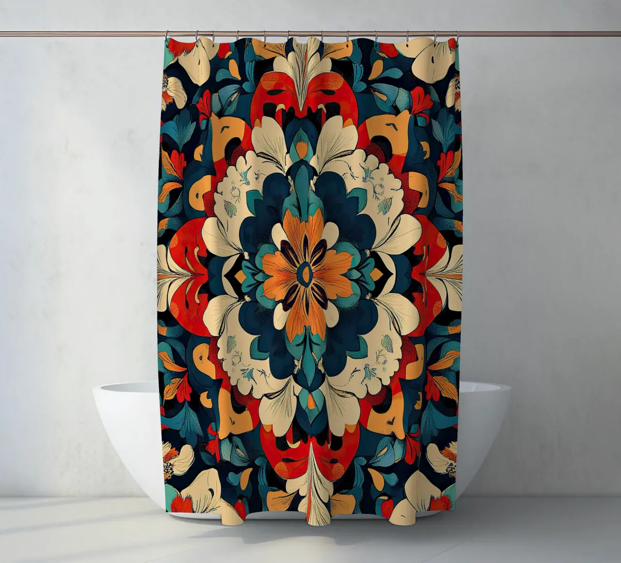 Radiance in Full Bloom tenda da doccia da Artful Bloom
