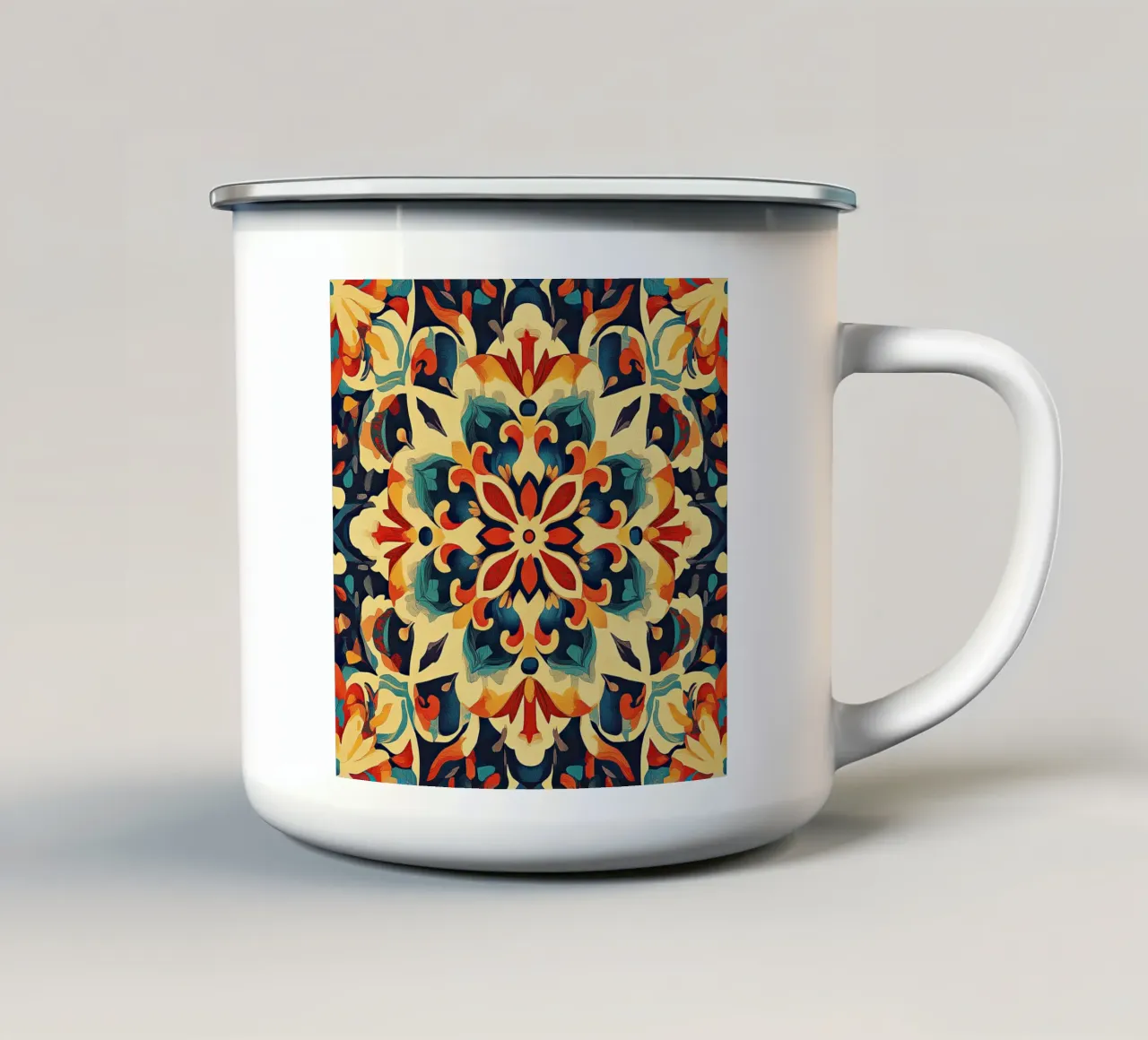A Canvas of Blossoms tazza in smalto da Artful Bloom