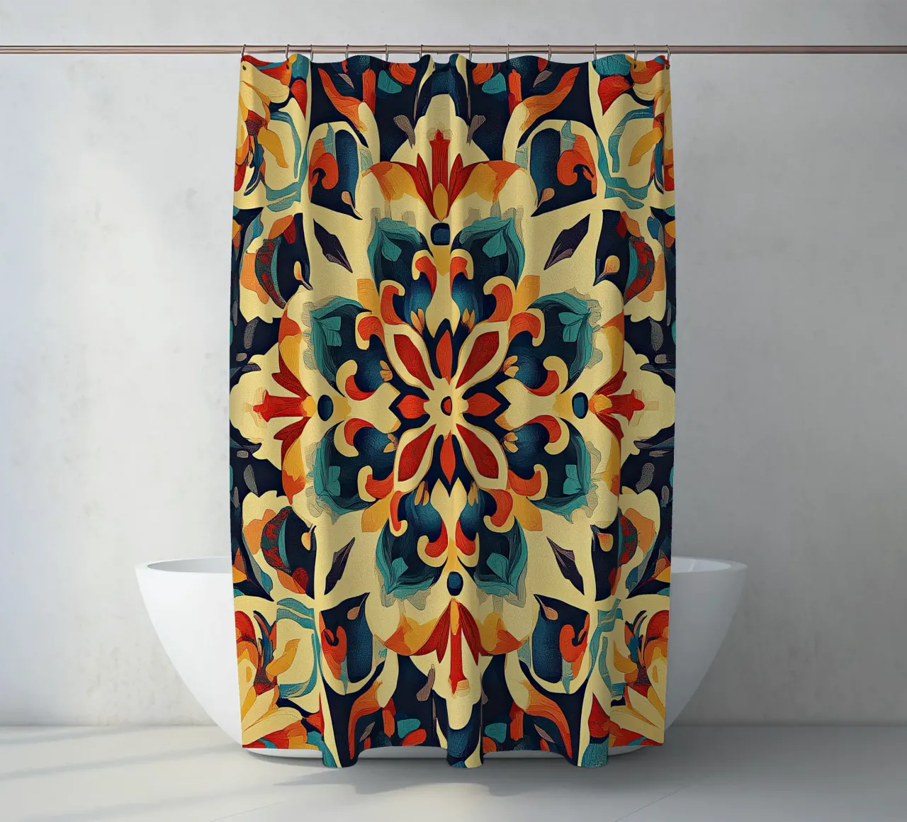 A Canvas of Blossoms tenda da doccia da Artful Bloom