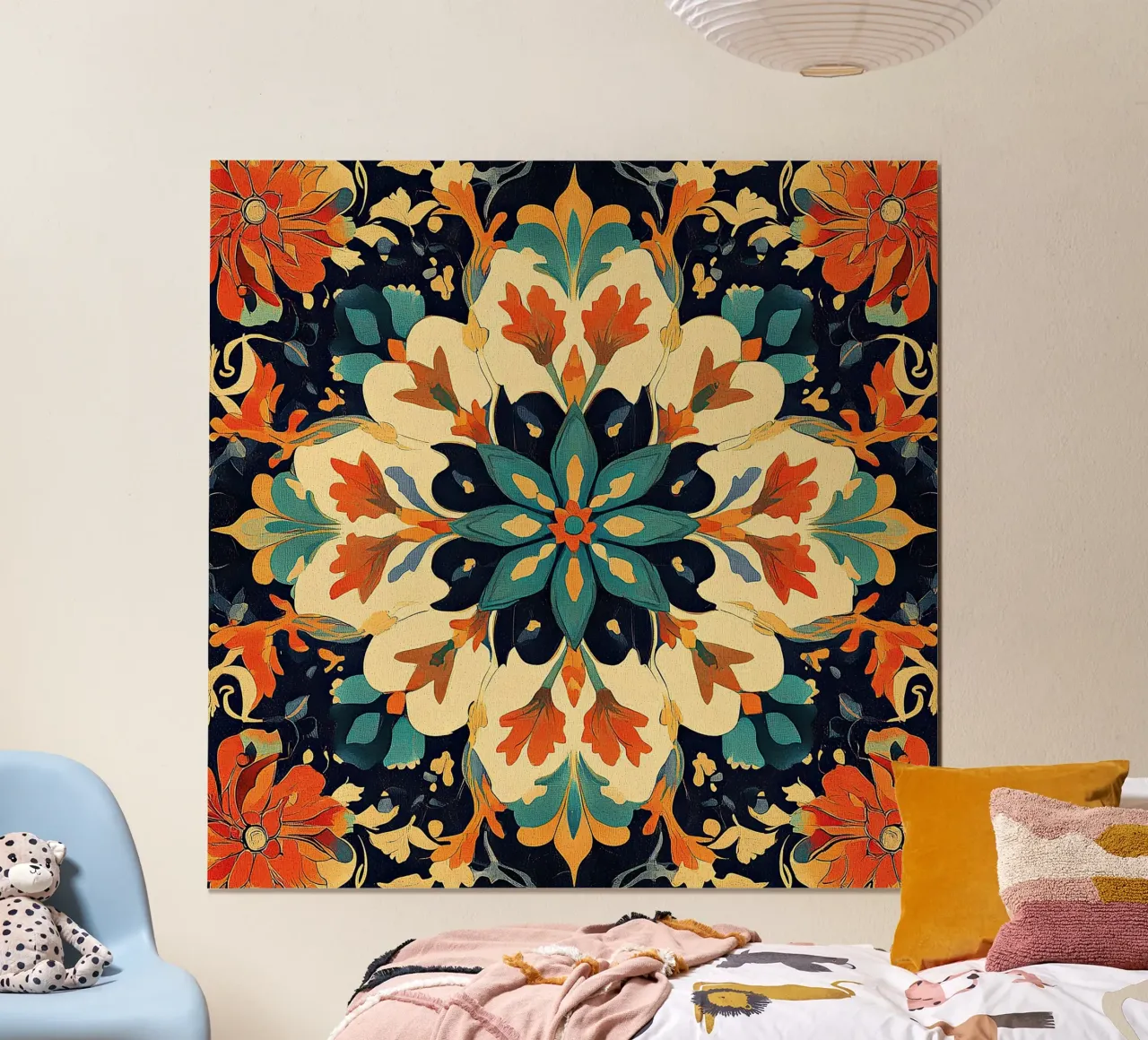 Serenity Among the Flowers poster con telaio in legno da Artful Bloom
