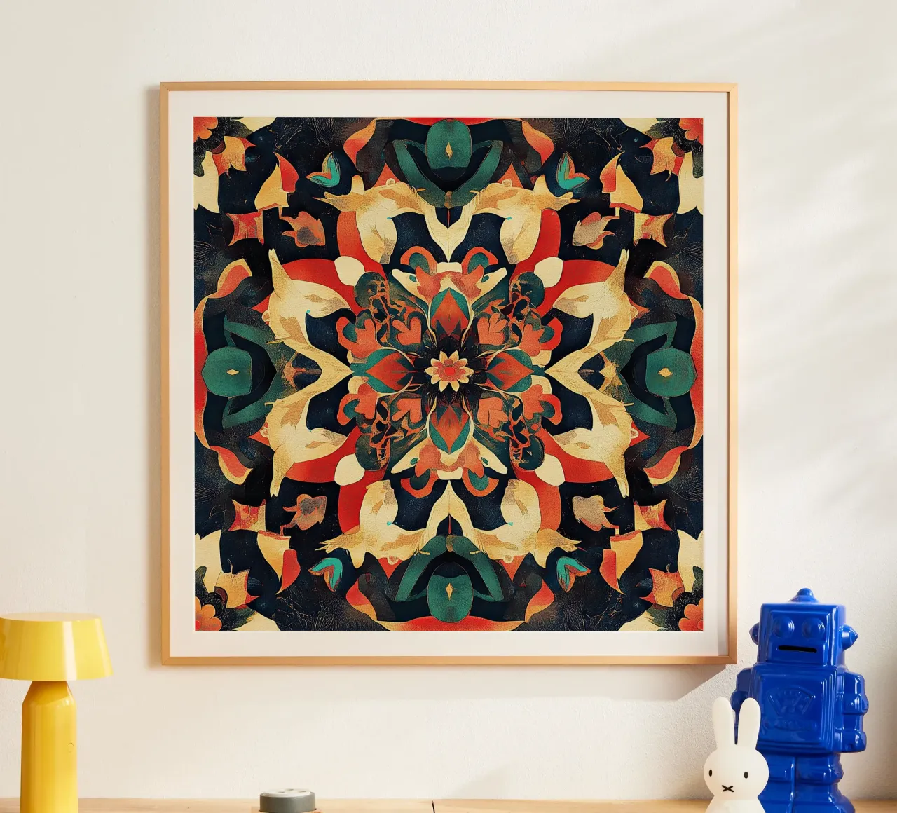 A Delicate Floral Reverie poster con telaio in legno da Artful Bloom