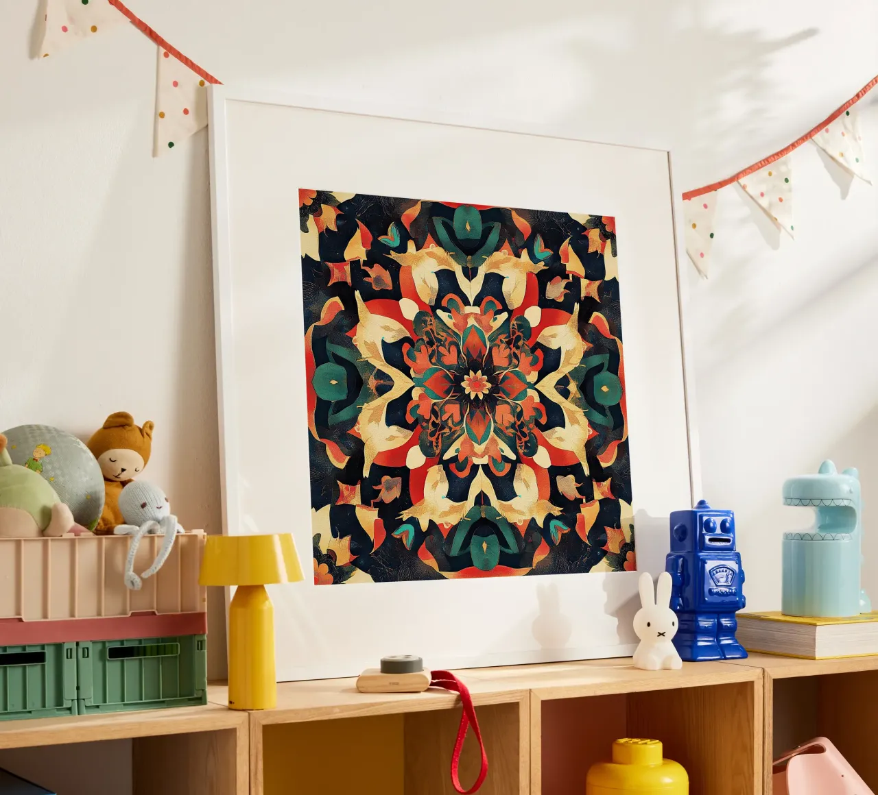 A Delicate Floral Reverie poster con telaio in legno da Artful Bloom
