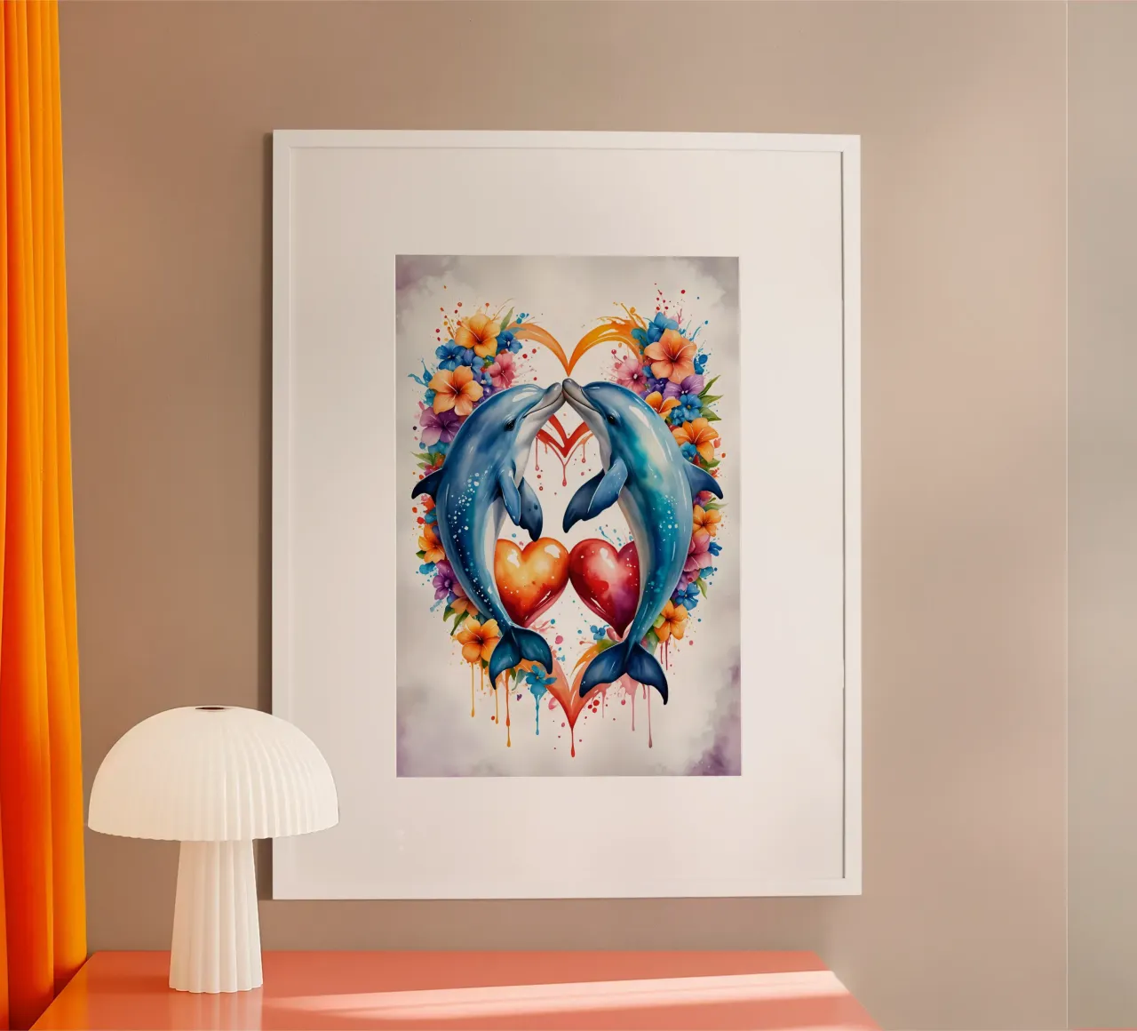 Delfini innamorati, San Valentino poster da Holidays