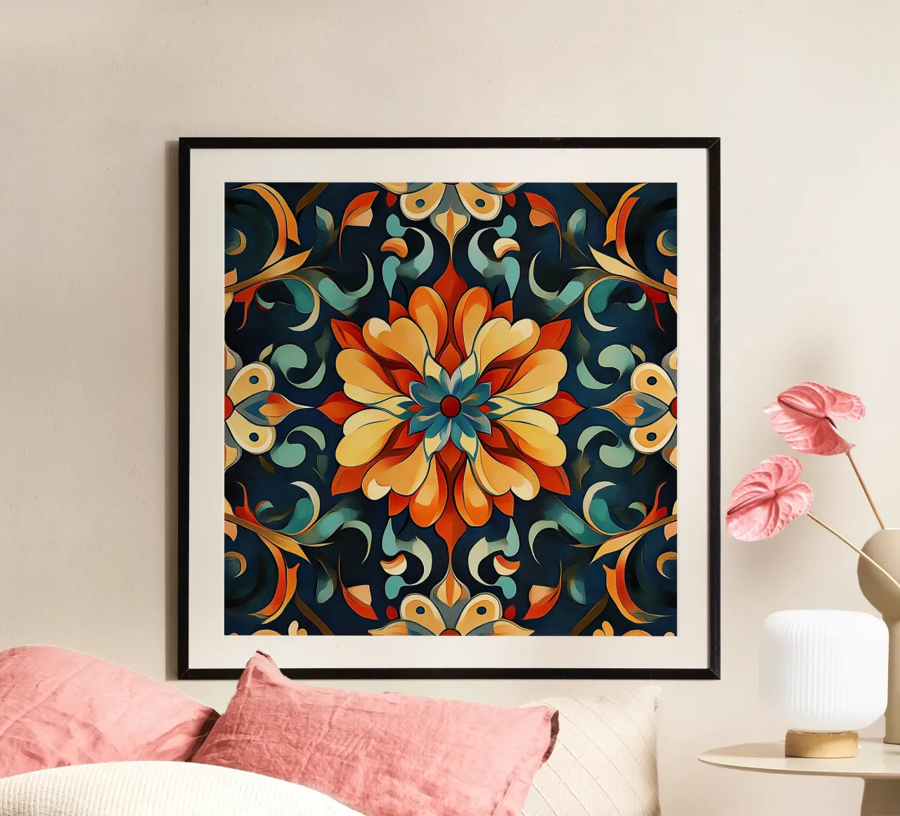 Breath of the Wildflower poster con telaio in alluminio da Artful Bloom