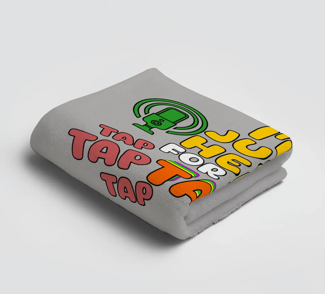 Just Here for the Tap ASMR Microphone Vibes towel by sillyindustries