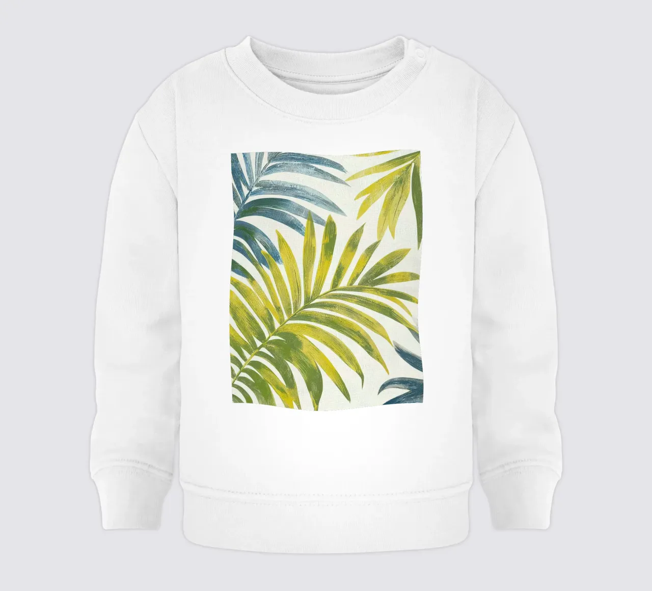 Foglie di palma botaniche Boho Piante tropicali Verde felpa neonato da Gentle Echoes Art