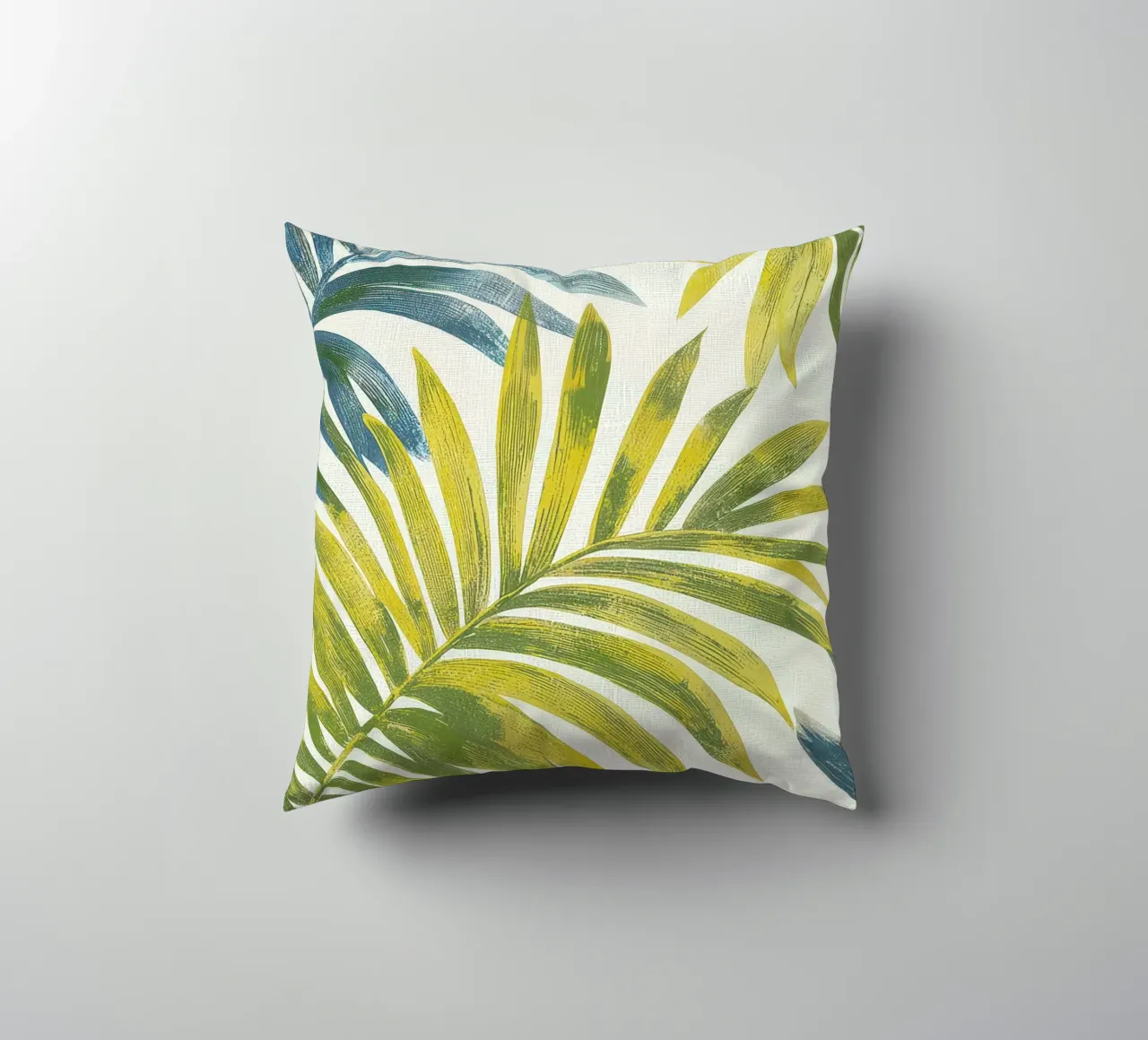 Foglie di palma botaniche Boho Piante tropicali Verde cuscino da Gentle Echoes Art